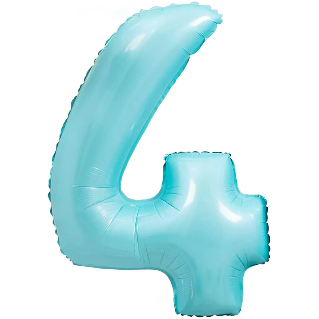 Pastel Blue 26" 4 Number Balloon