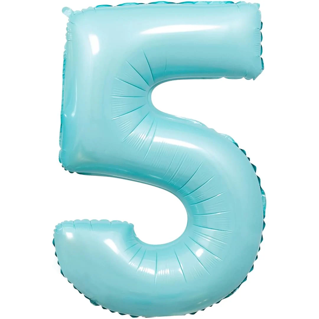 Pastel Blue 26" 5 Number Balloon