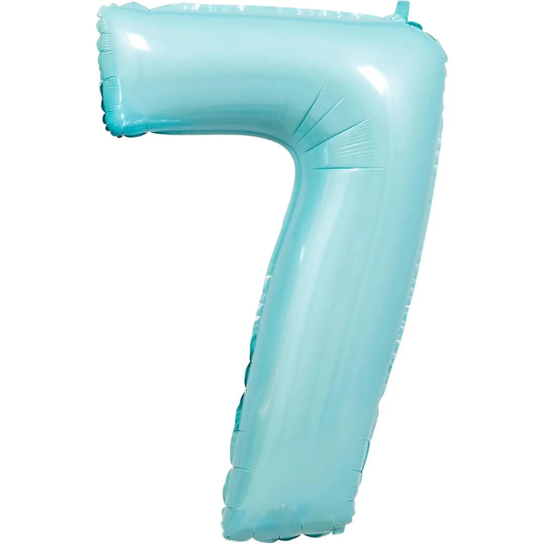 Pastel Blue 26" 7 Number Balloon