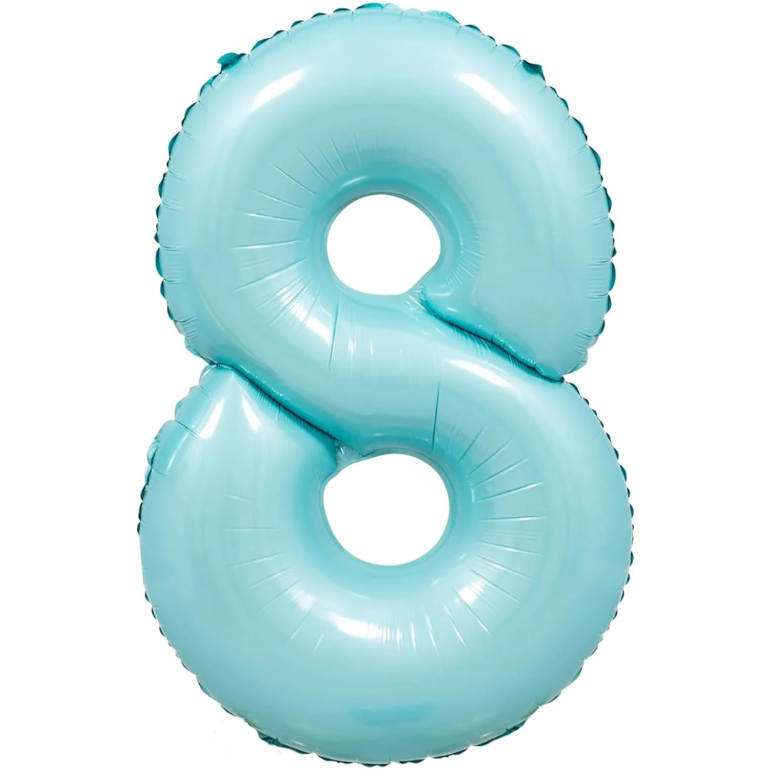 Pastel Blue 26" 8 Number Balloon