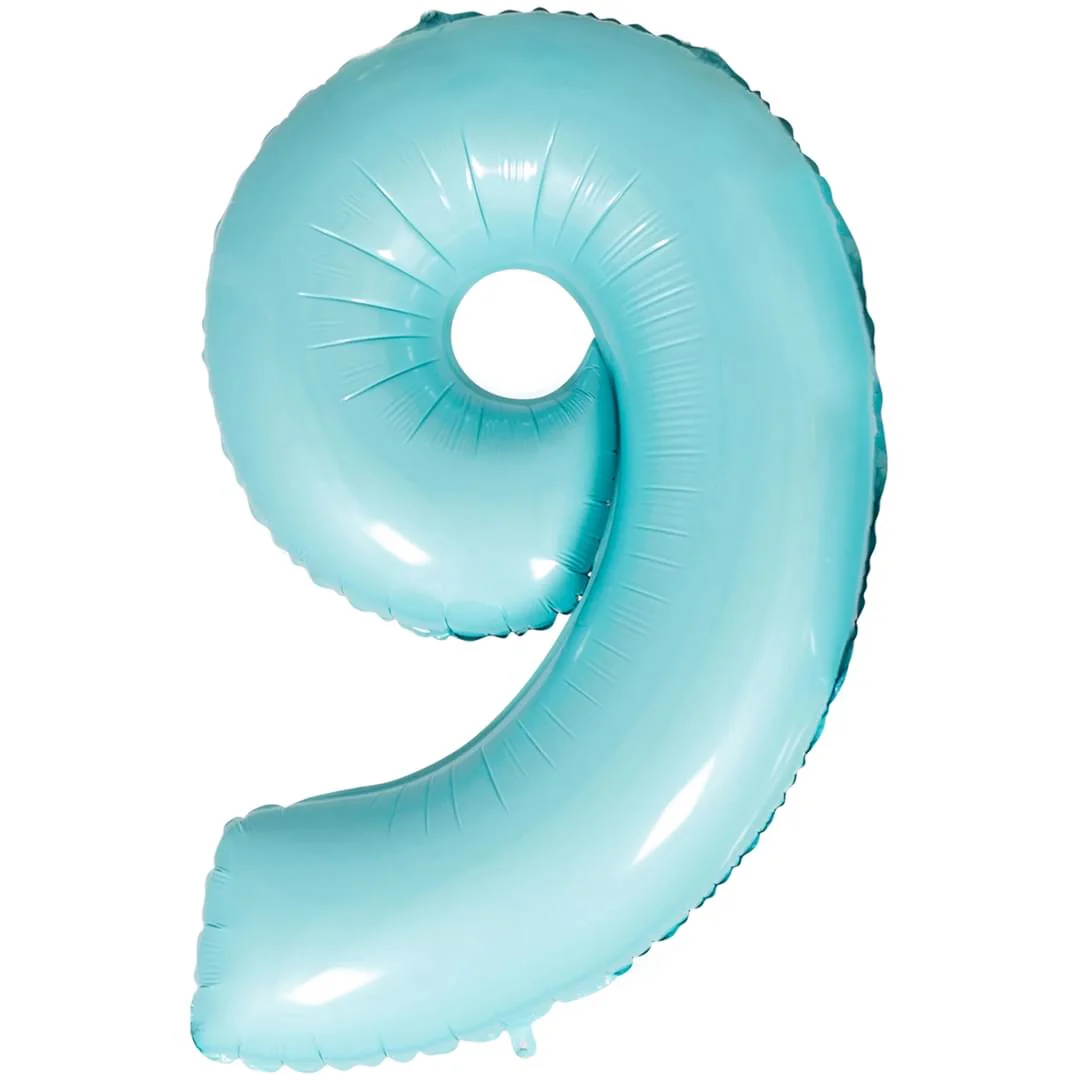 Pastel Blue 26" 9 Number Balloon