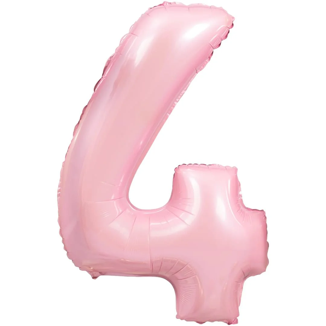Pastel Pink 26" 4 Number Balloon