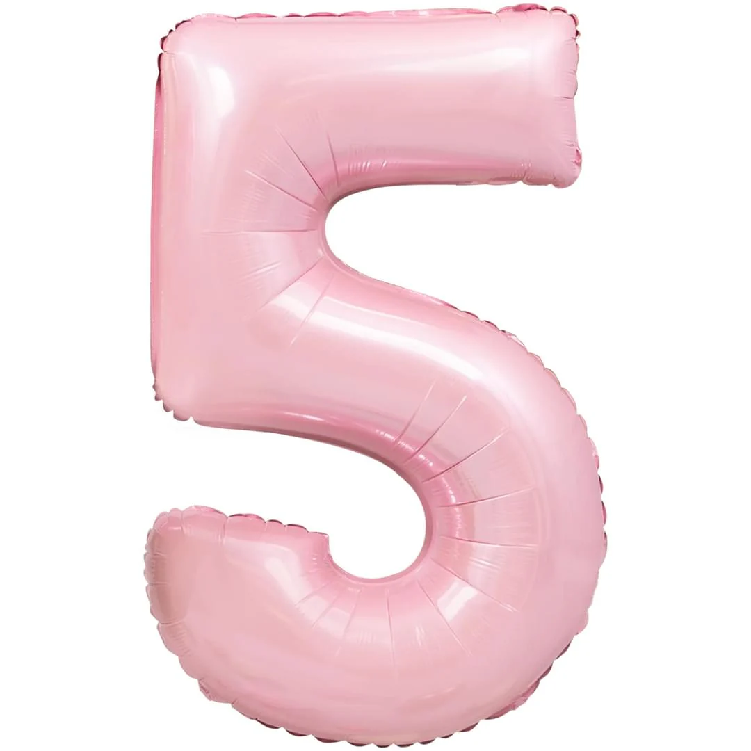 Pastel Pink 26" 5 Number Balloon