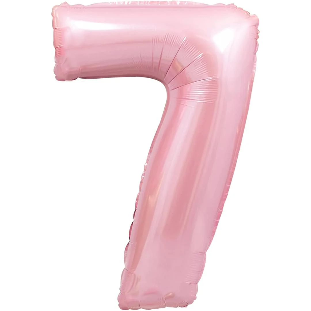 Pastel Pink 26" 7 Number Balloon