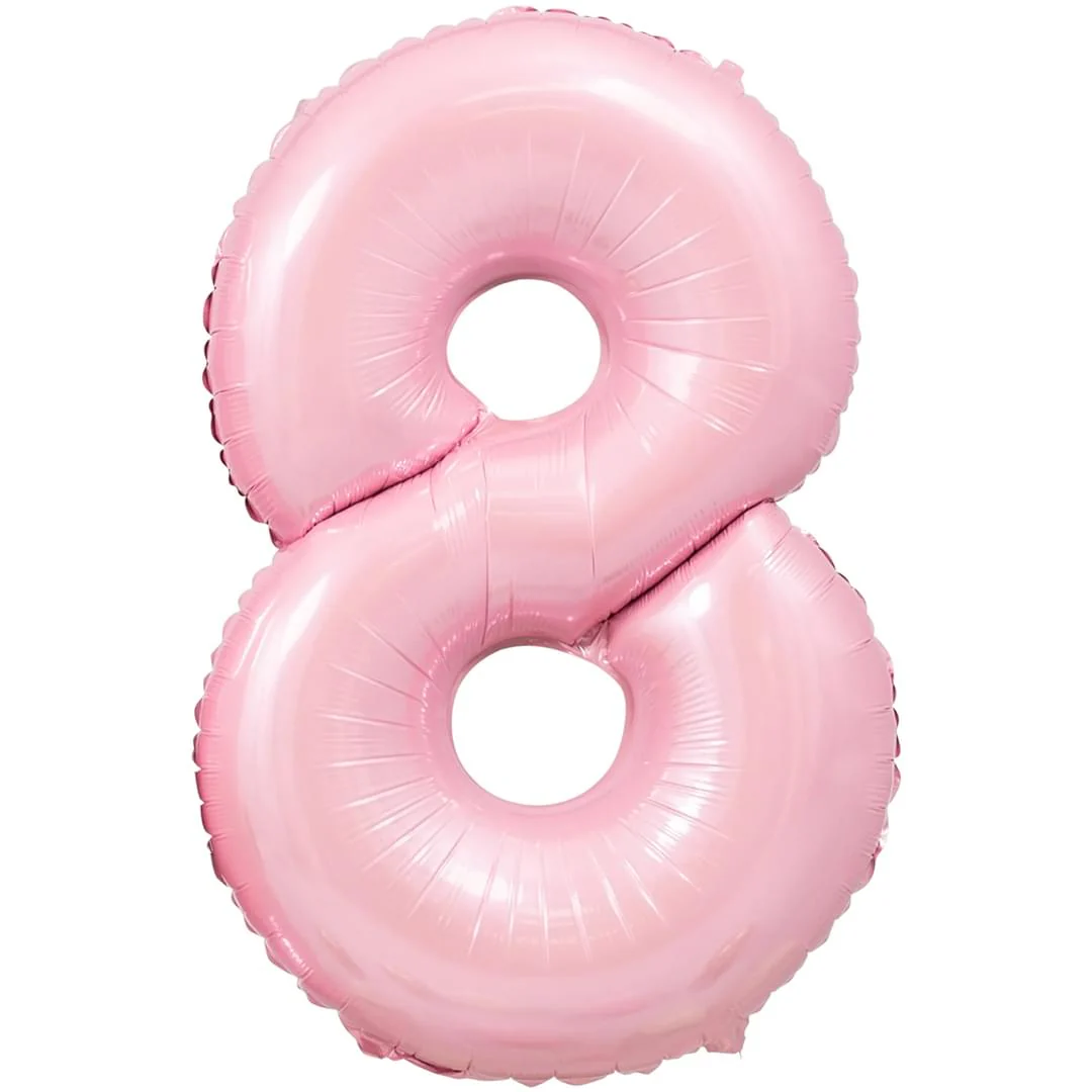 Pastel Pink 26" 8 Number Balloon