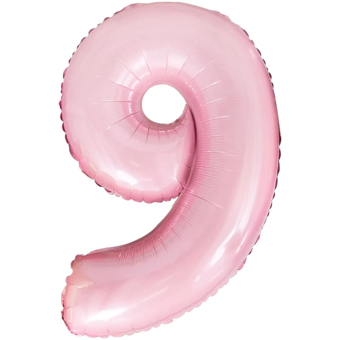 Pastel Pink 26" 9 Number Balloon