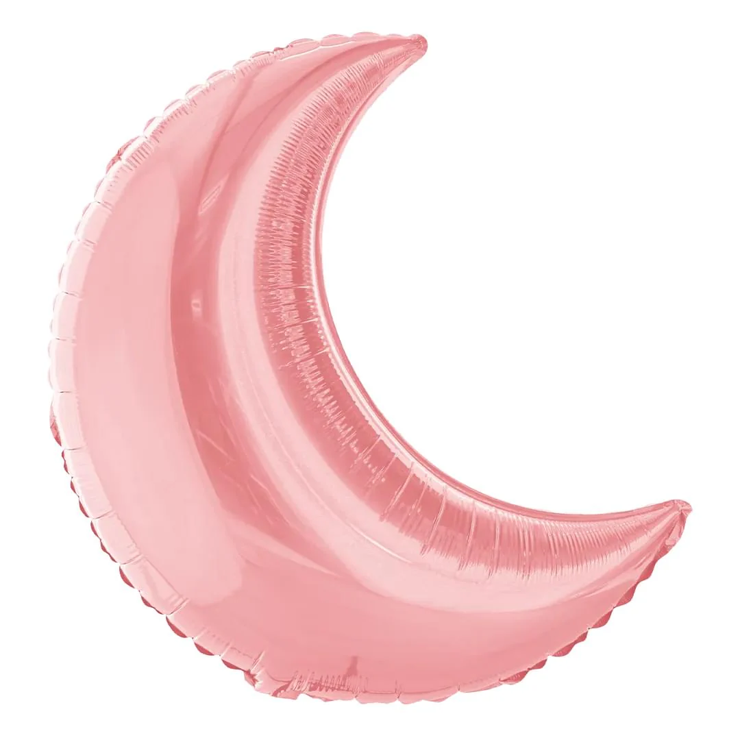 Anagram Pastel Pink 35" Crescent Moon Foil Balloon (1)