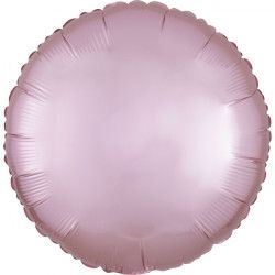 Amscan Pastel Pink Satin 18" Circle Foil Balloon (1) Unpackaged