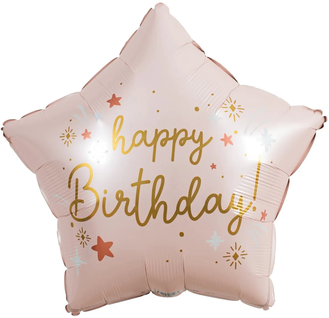 Pink Birthday 18" Star Packaged