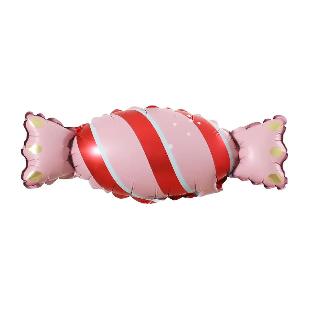 PartyDeco Pink & Red Candy 15" Air fill Foil Balloons (5)