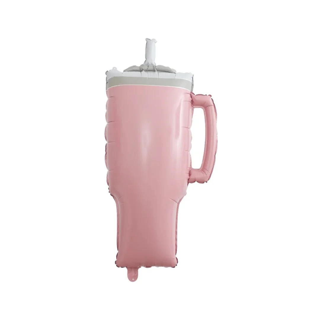 Bubblegum Direct Pink Trendy Water Cup 30" Supershape Foil Balloon (1)