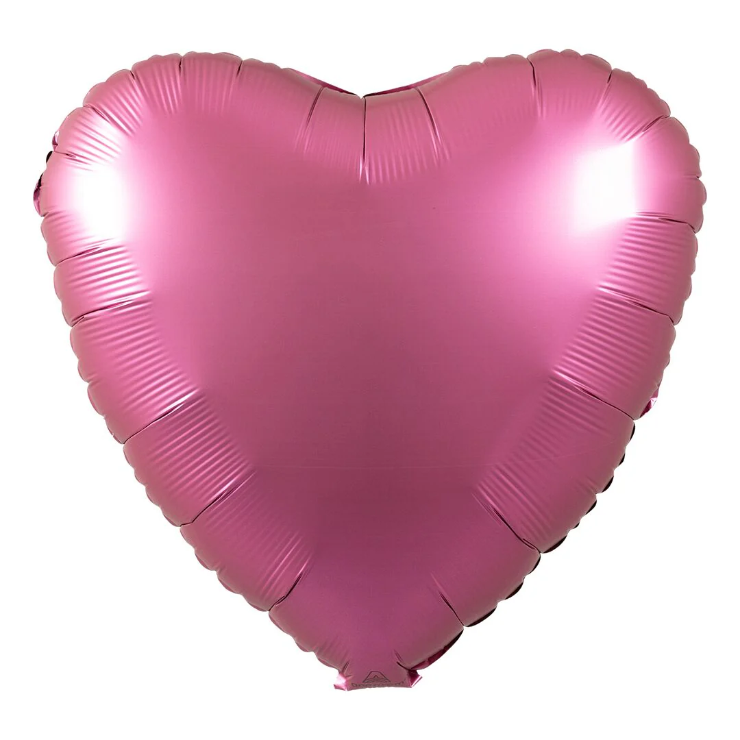 Amscan Pomegranate Satin 18" Heart Foil Balloon (1) Unpackaged