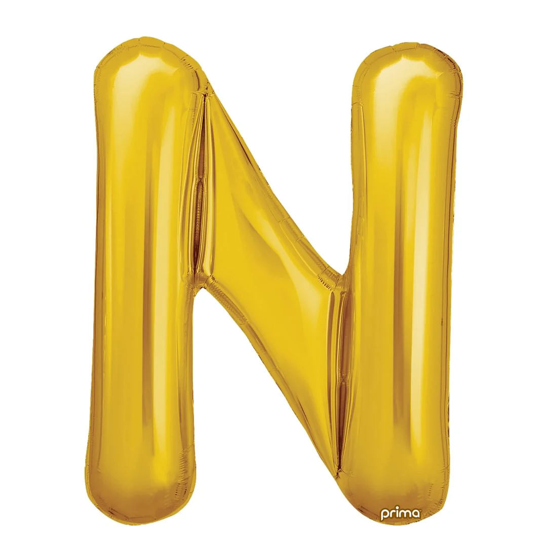 Prima 16" Gold Letter N Pack of 2