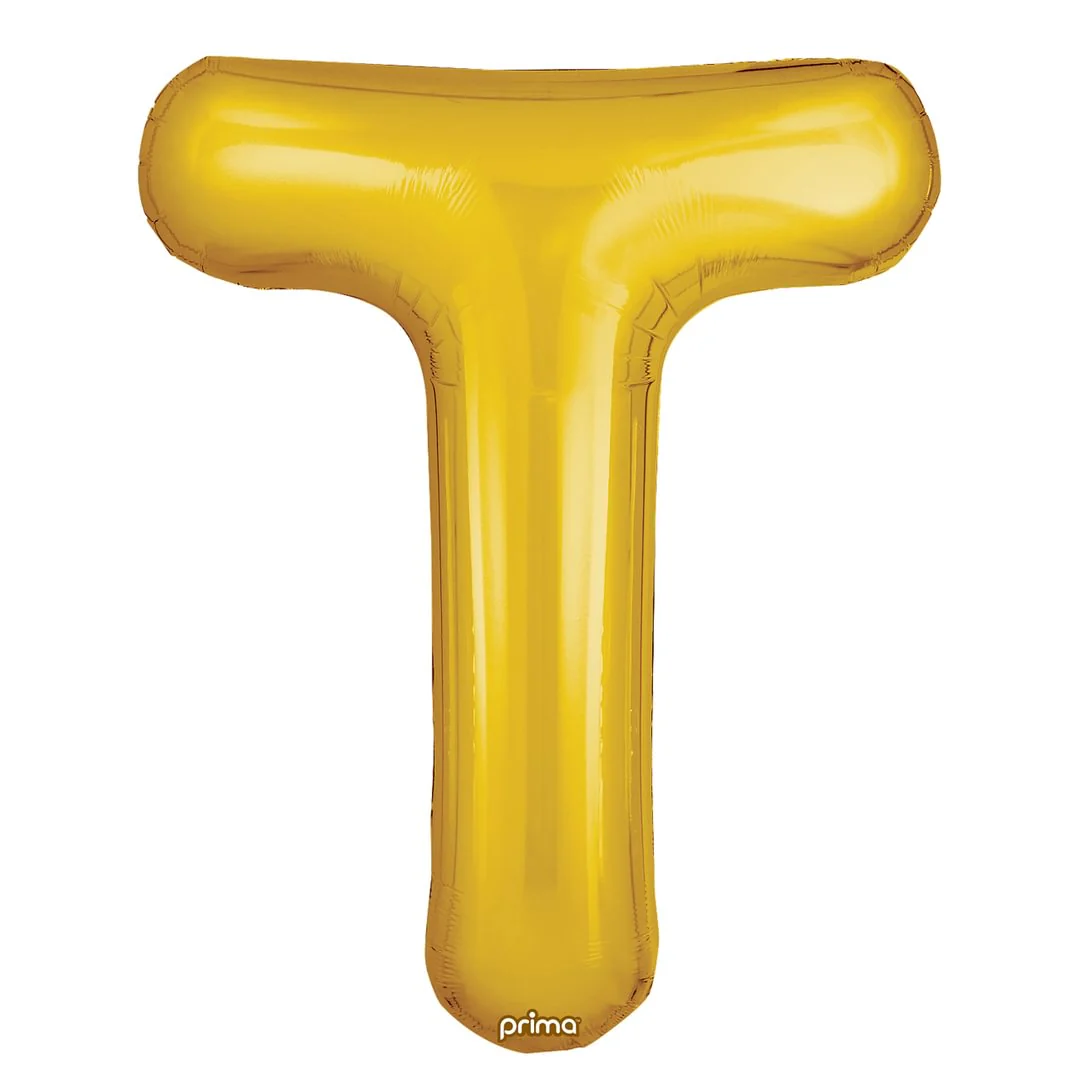 Prima 16" Gold Letter T Pack of 2
