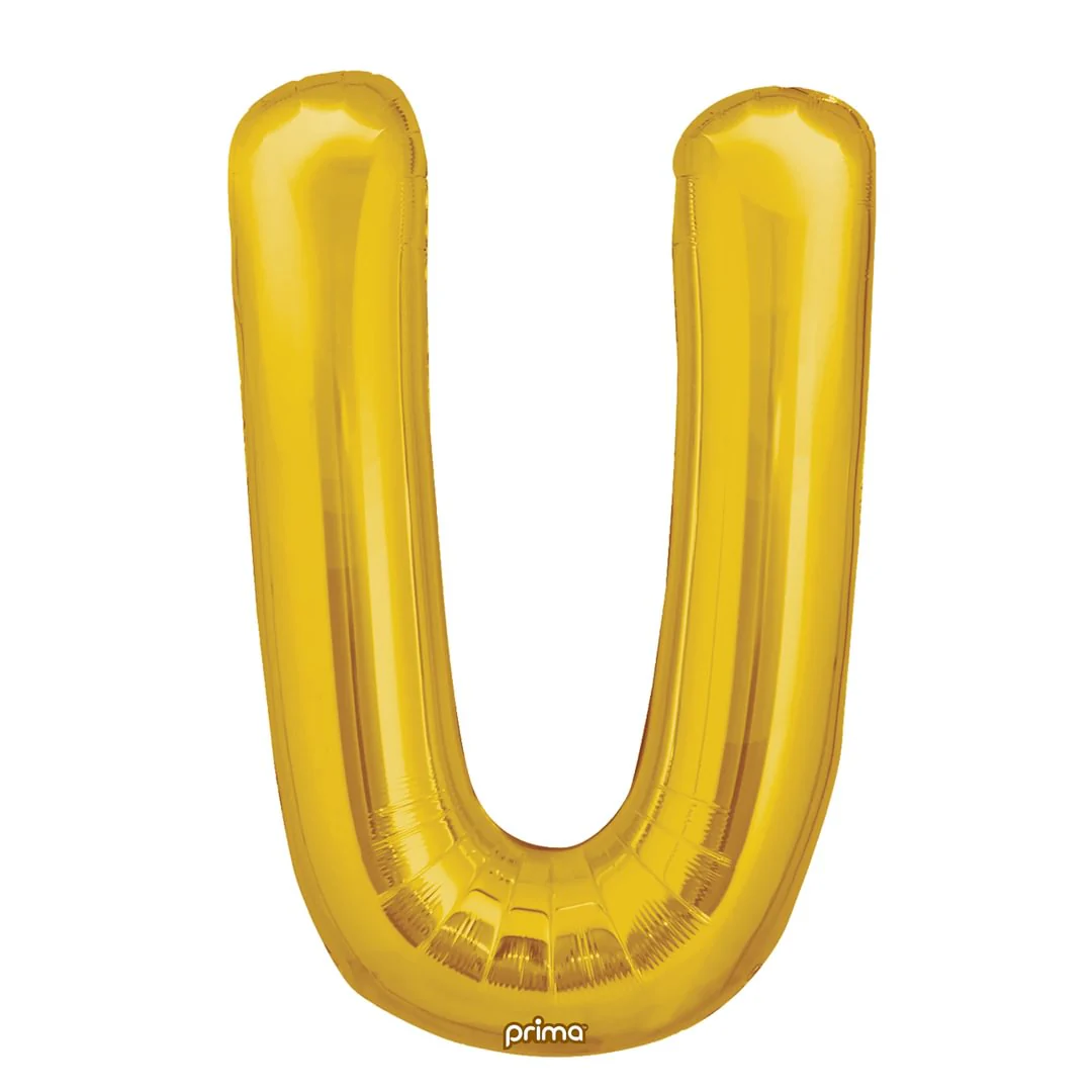 Prima 16" Gold Letter U Pack of 2