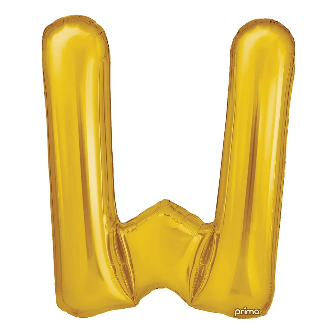 Prima 16" Gold Letter W Pack of 2