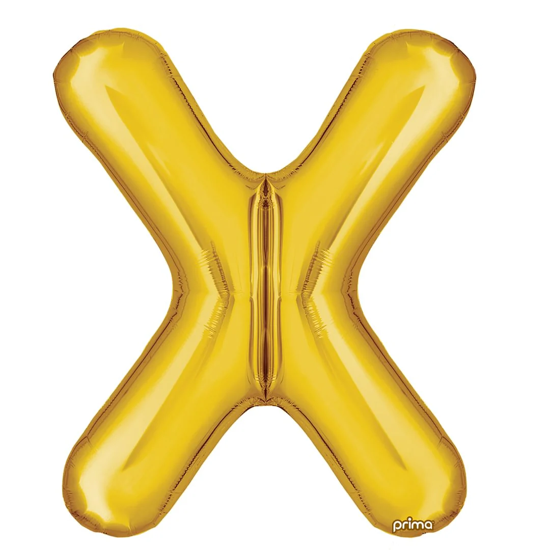Prima 16" Gold Letter X Pack of 2