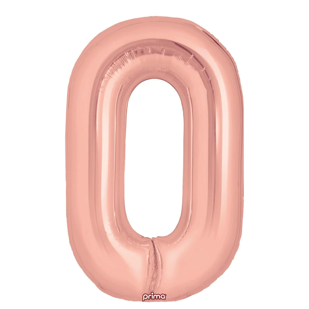 Prima 16" Rose Gold Number 0 Pack of 2