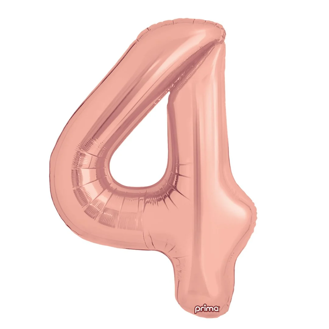 Prima 16" Rose Gold Number 4 Pack of 2
