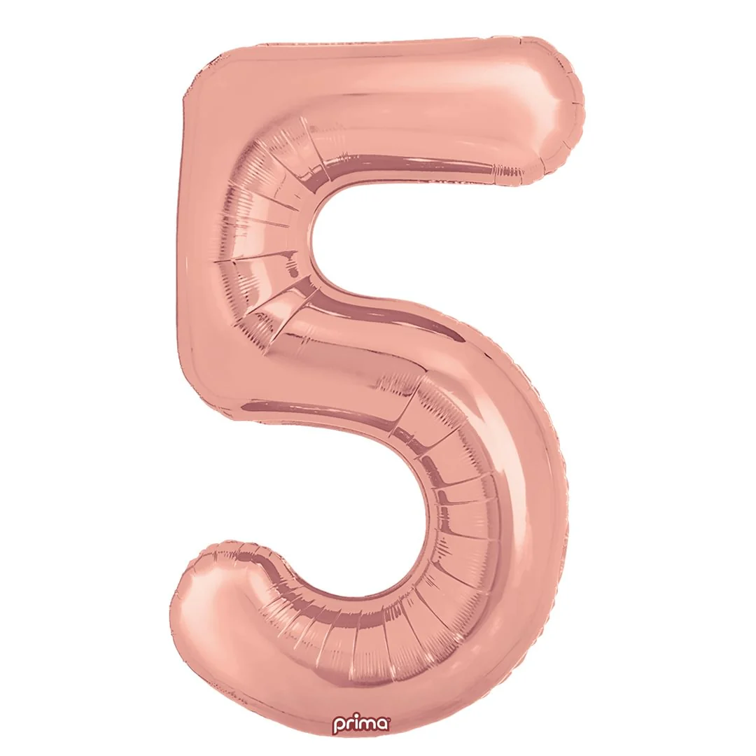 Prima 16" Rose Gold Number 5 Pack of 2
