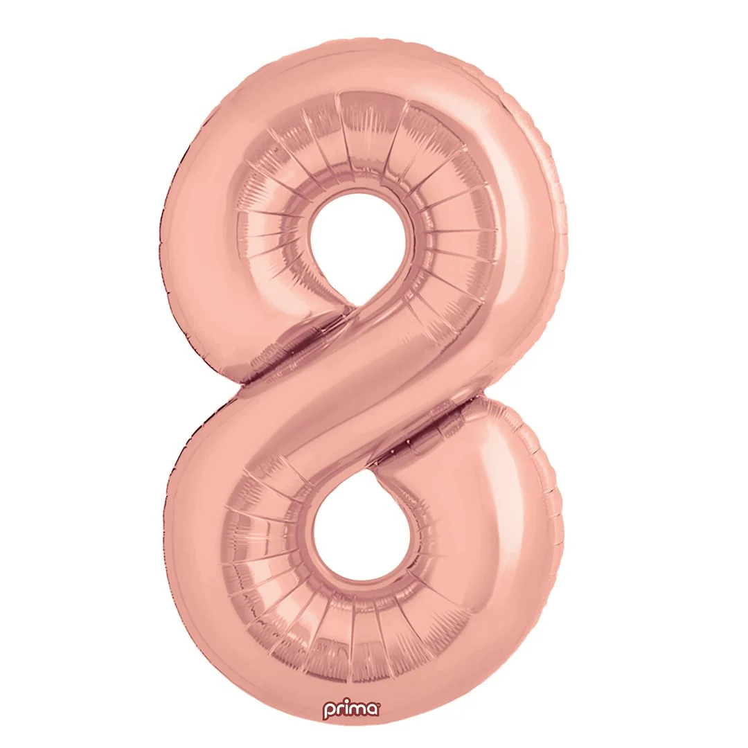 Prima 16" Rose Gold Number 8 Pack of 2