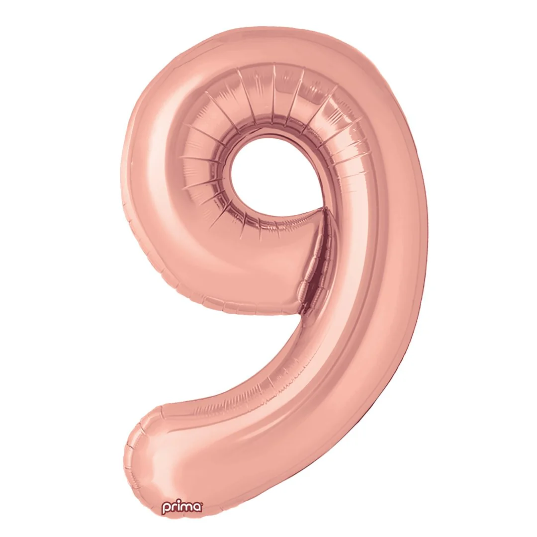 Prima 16" Rose Gold Number 9 Pack of 2