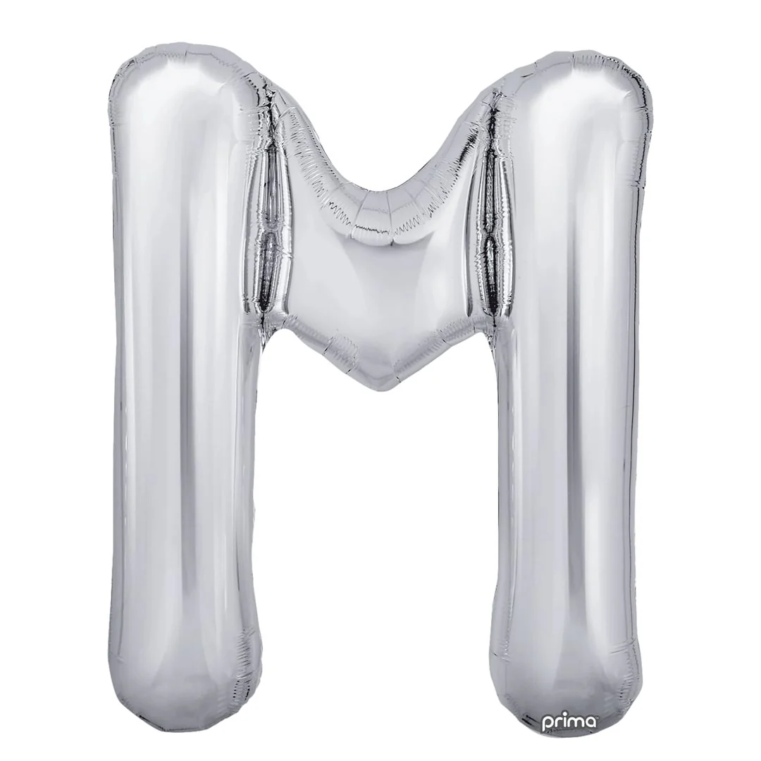 Prima 16" Silver Letter M Pack of 2