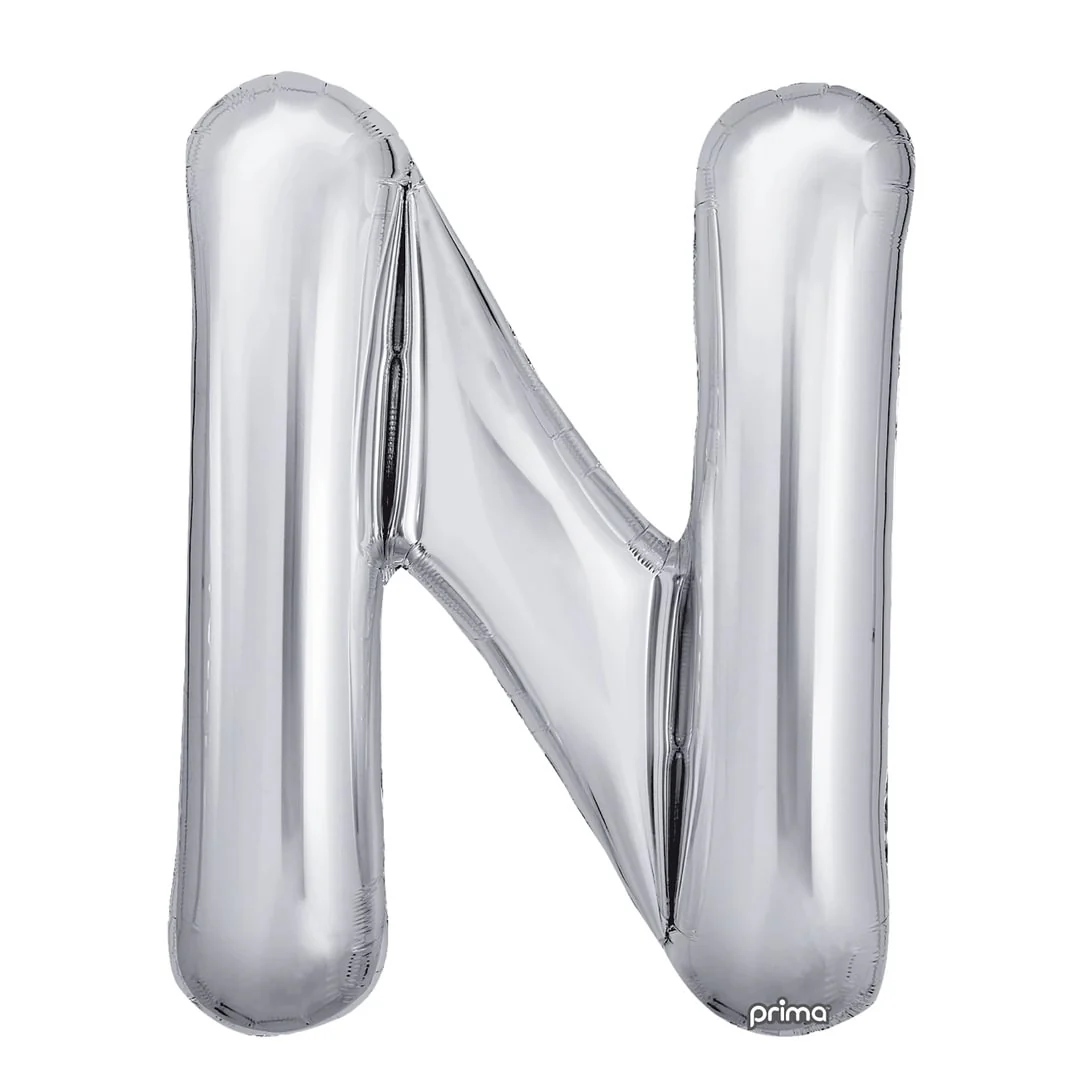Prima 16" Silver Letter N Pack of 2