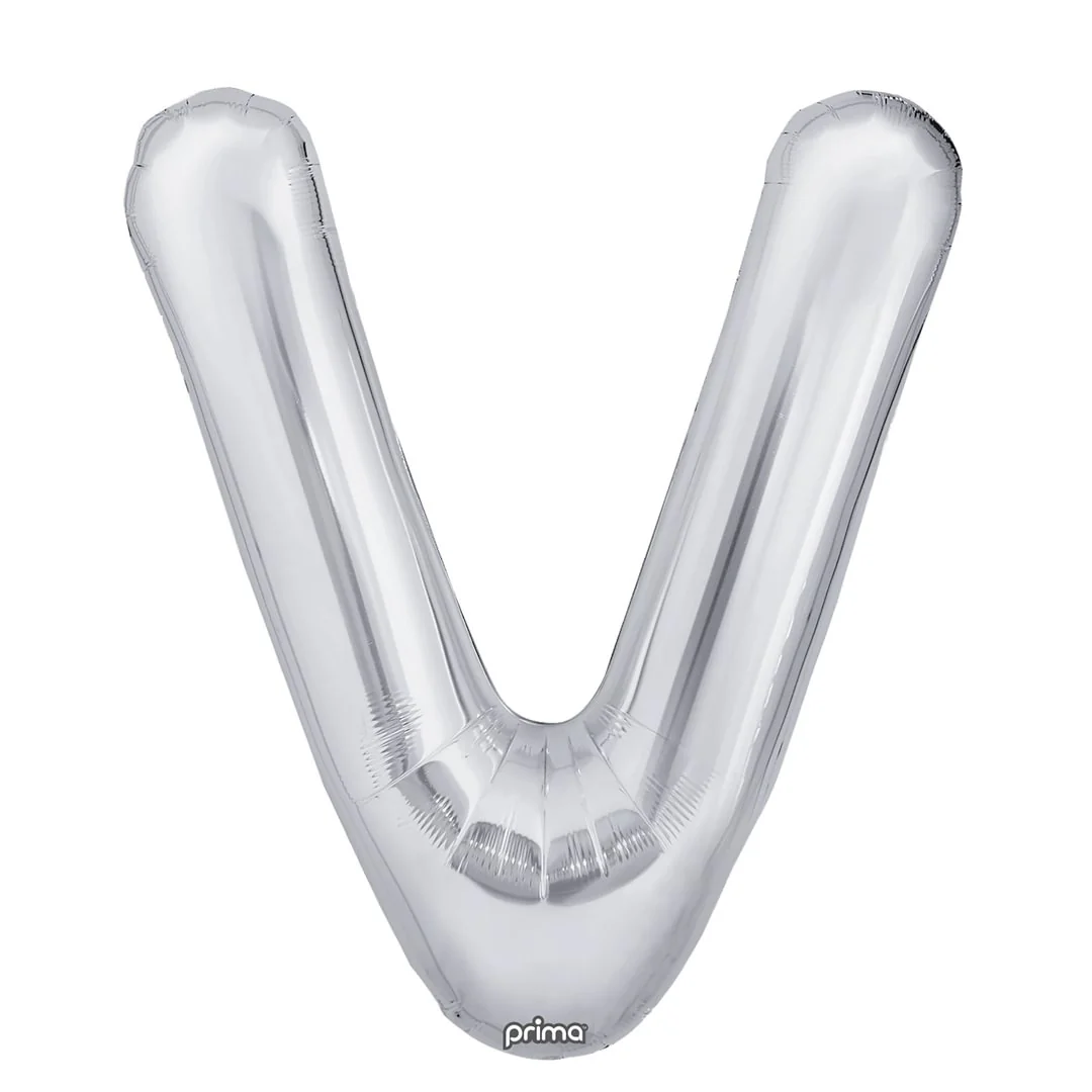 Prima 16" Silver Letter V Pack of 2