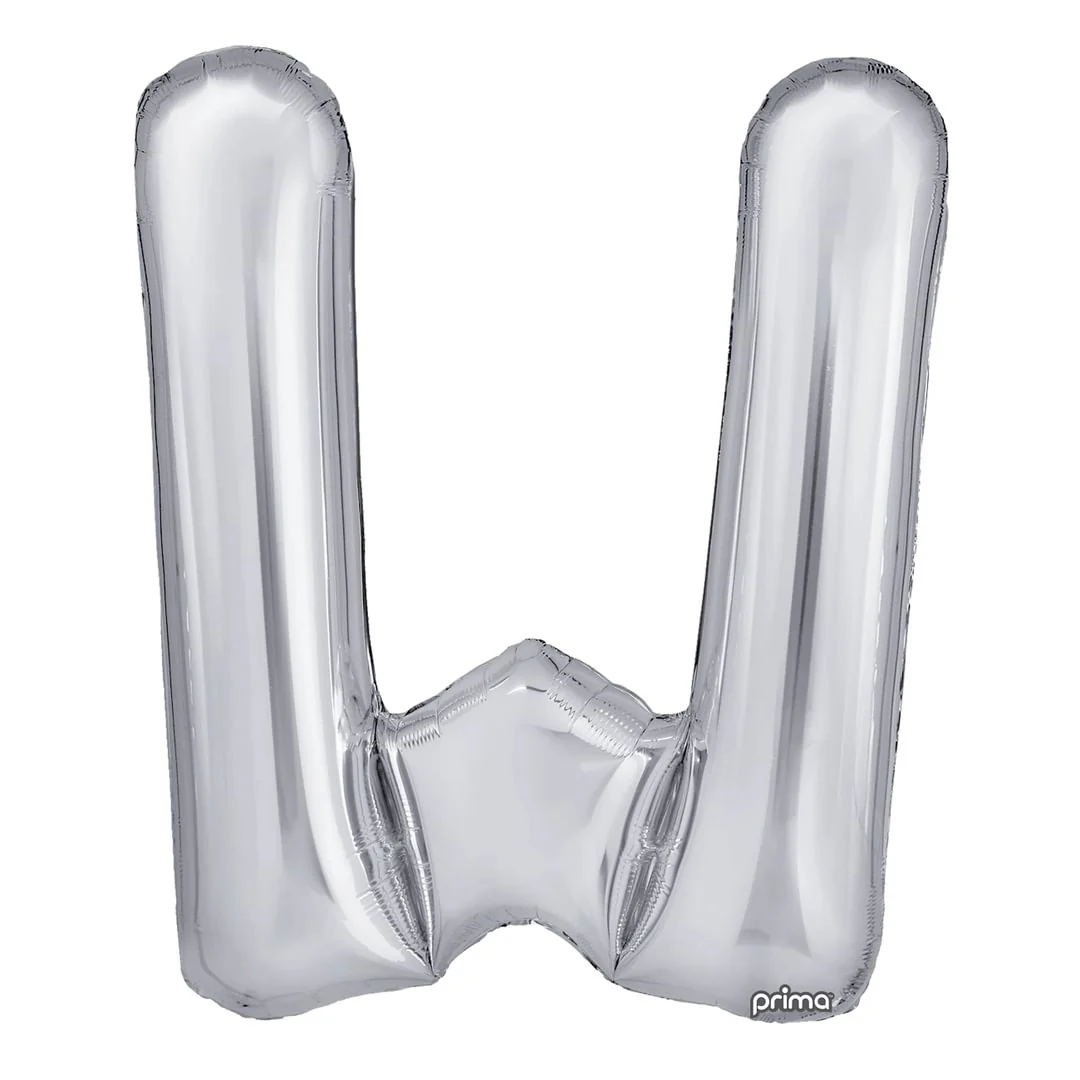 Prima 16" Silver Letter W Pack of 2