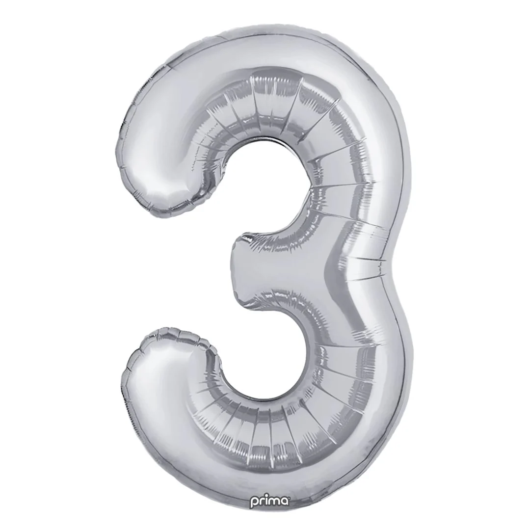 Prima 16" Silver Number 3 Pack of 2