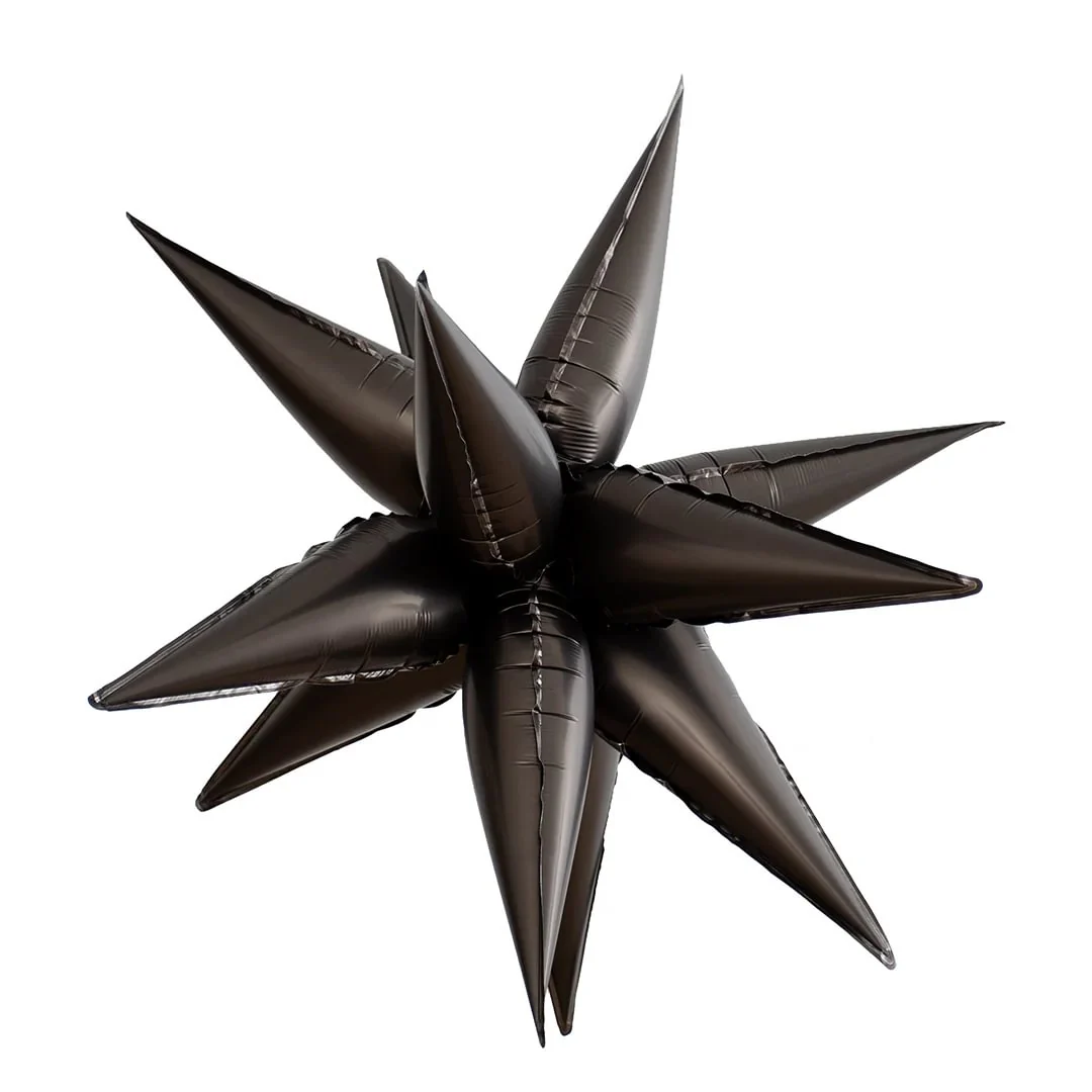 Prima 26" Black Satin Starburst Foil Balloon (1)