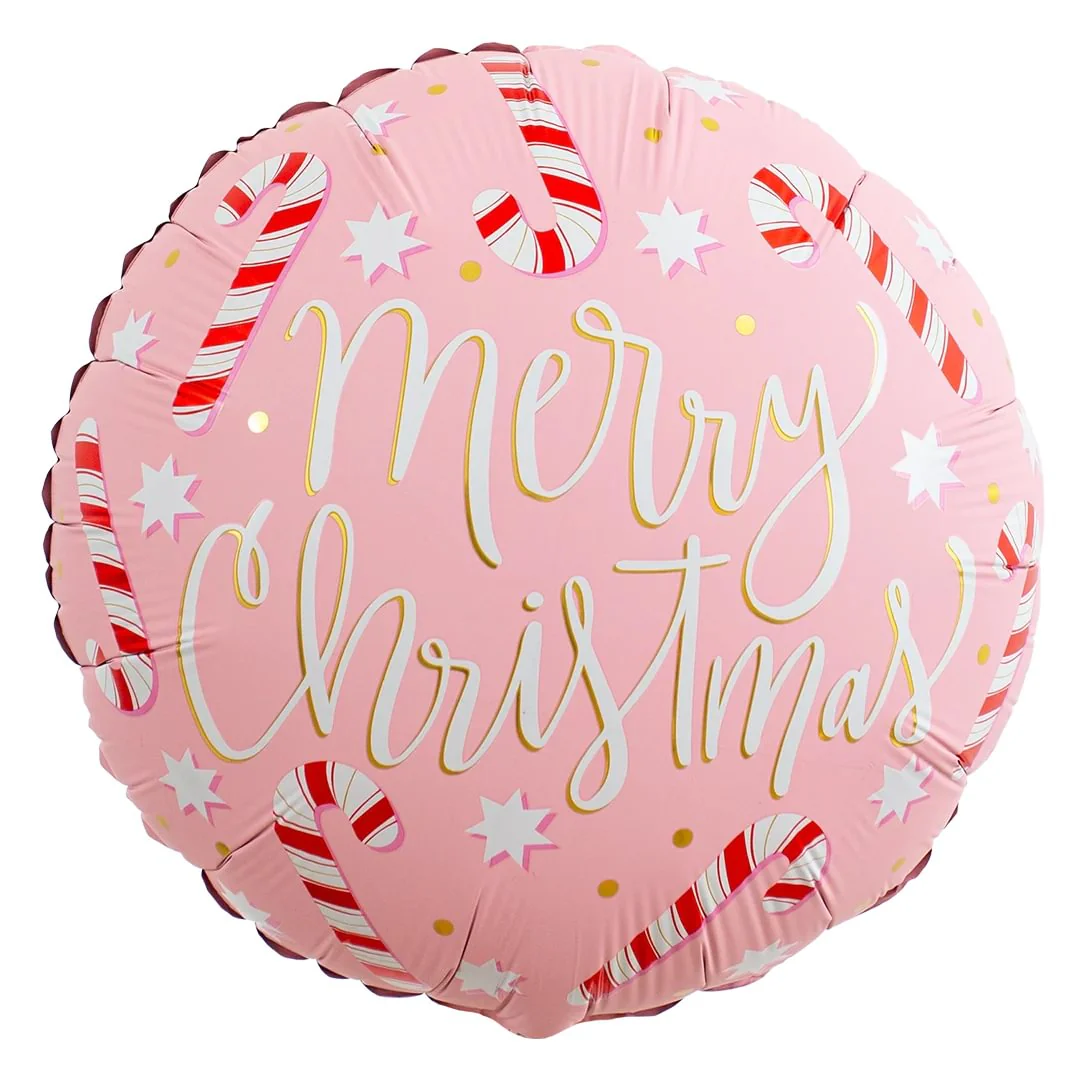 Prima Merry Christmas Candy Canes 18" Circle Foil Balloon (1)