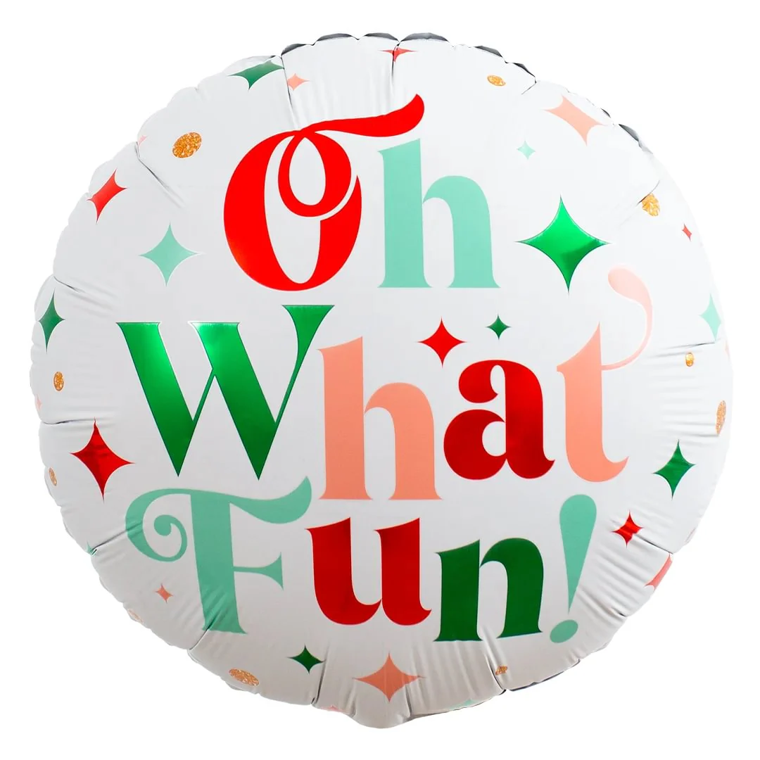 Prima Christmas Oh What Fun 18" Circle Foil Balloon (1)