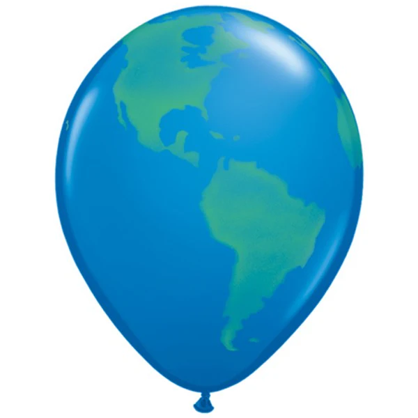 Qualatex Printed 11" Globe Latex Balloon (25)
