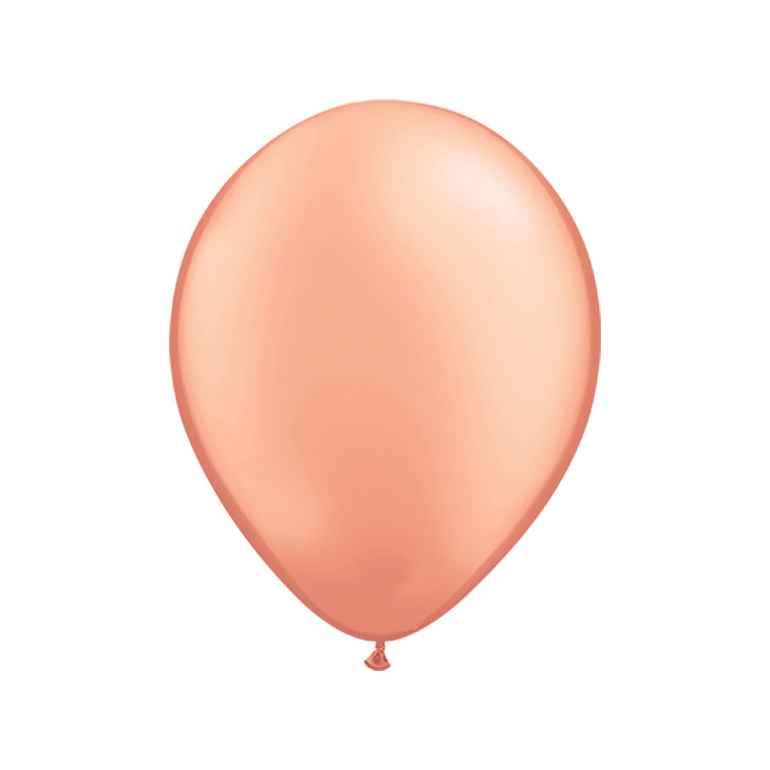 Qualatex Metallic Rose Gold Latex Balloon - Various Sizes - Image 3