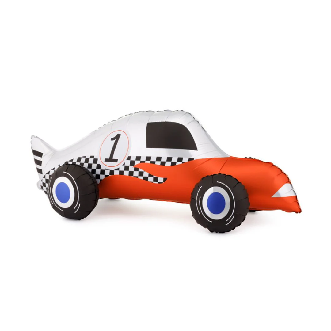 PartyDeco Racing Car 35" x 13" Air-filled Standing Foil Balloon (1)
