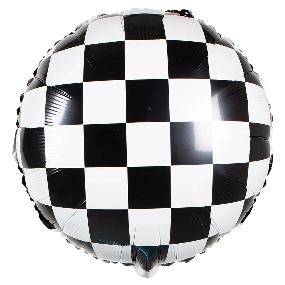 Racing checkered pattern 18" round (Chequered/checked flag)