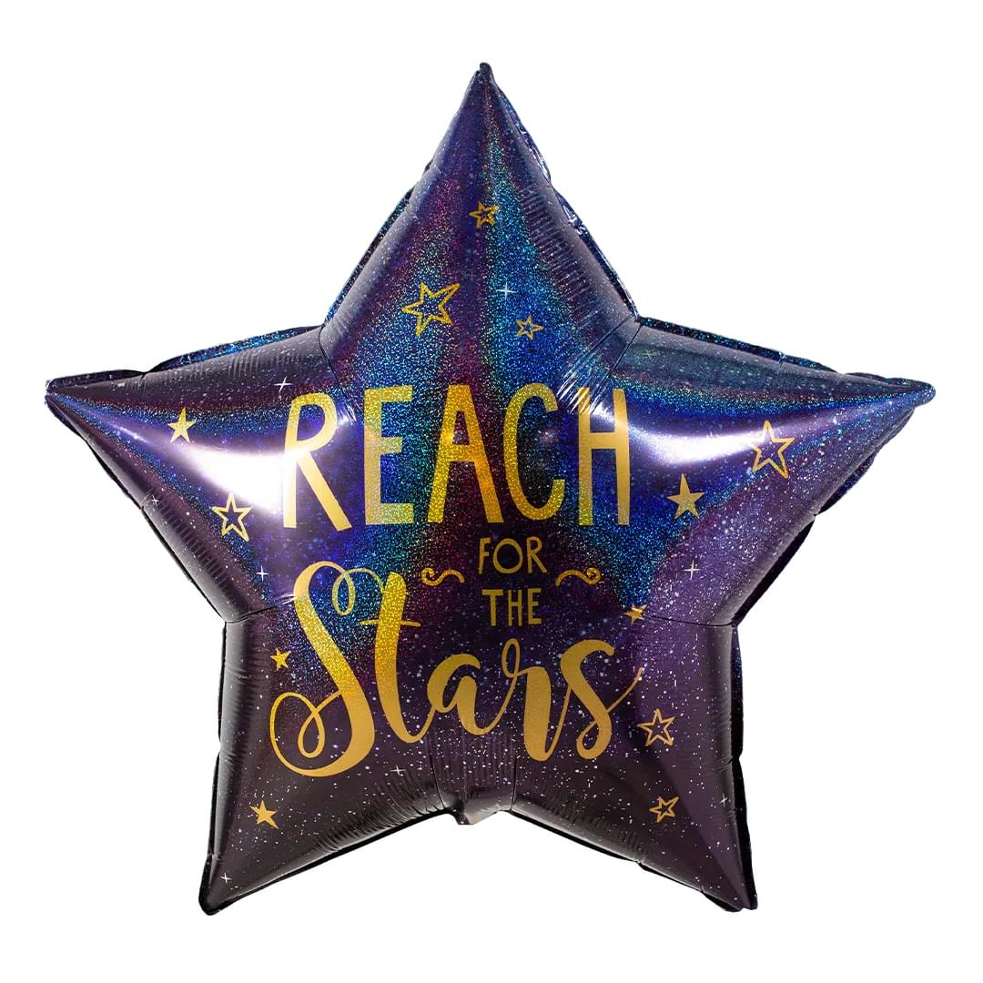 Reach for the stars foil star 36" Supershape