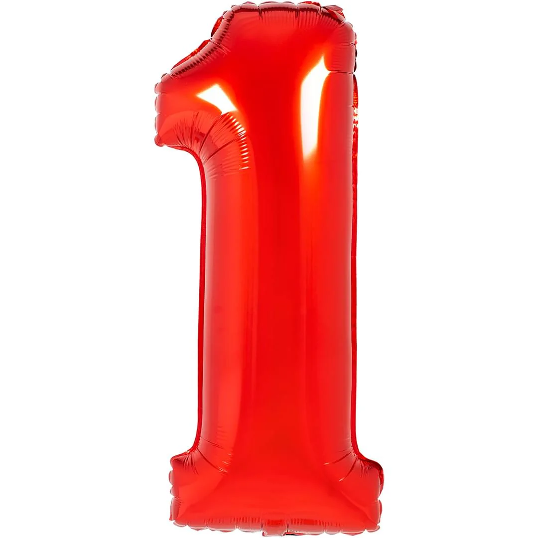 Red 26" 1 Number Balloon