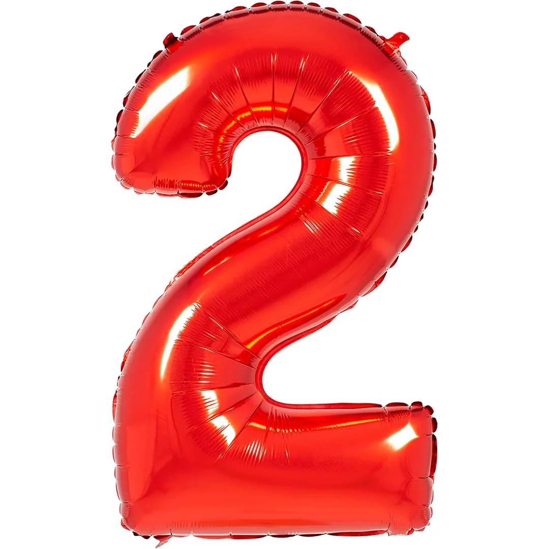 Red 26" 2 Number Balloon
