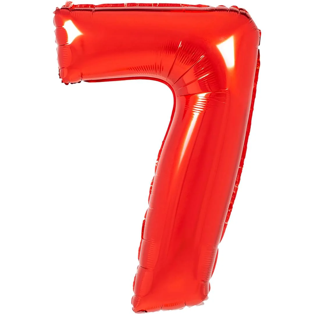 Red 26" 7 Number Balloon