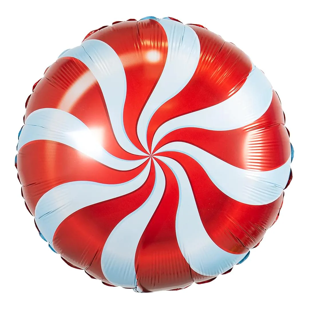 Qualatex Red Swirl 18" Circle Foil Balloon (1) Discontinued