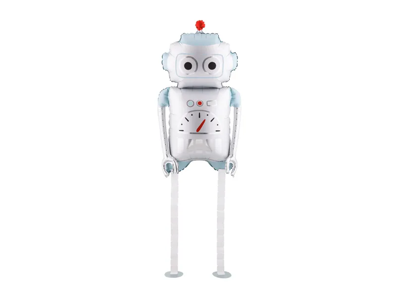 PartyDeco Robot 15" x 32" Supershape Walker Foil Balloon (1)