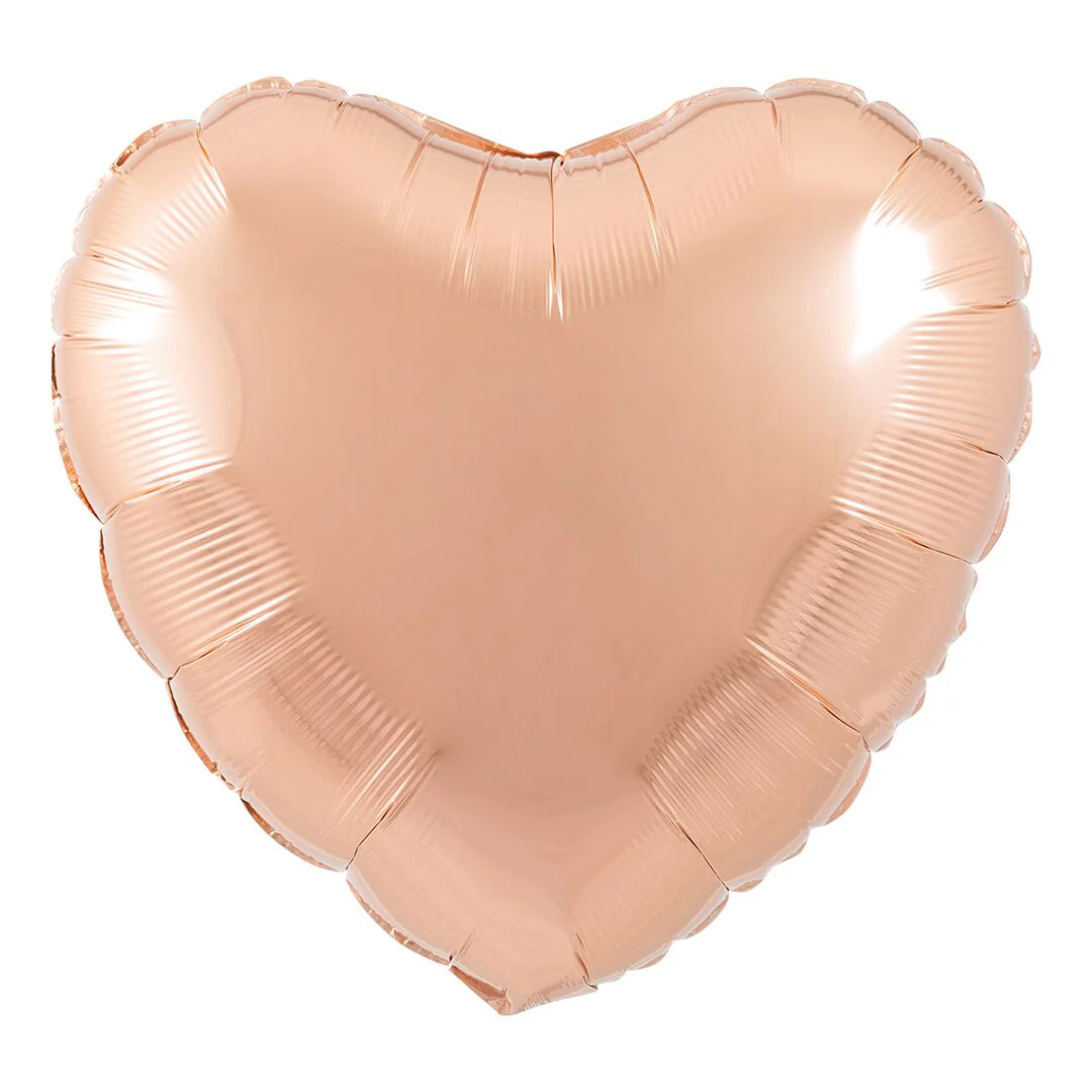 Anagram Rose Gold 18" Heart Foil Balloon (1) Unpackaged