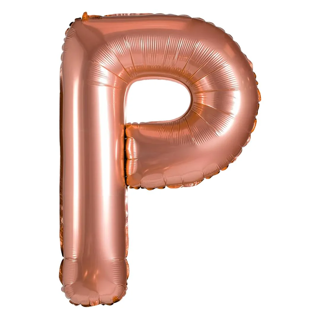 Grabo Rose Gold P Letter 26"