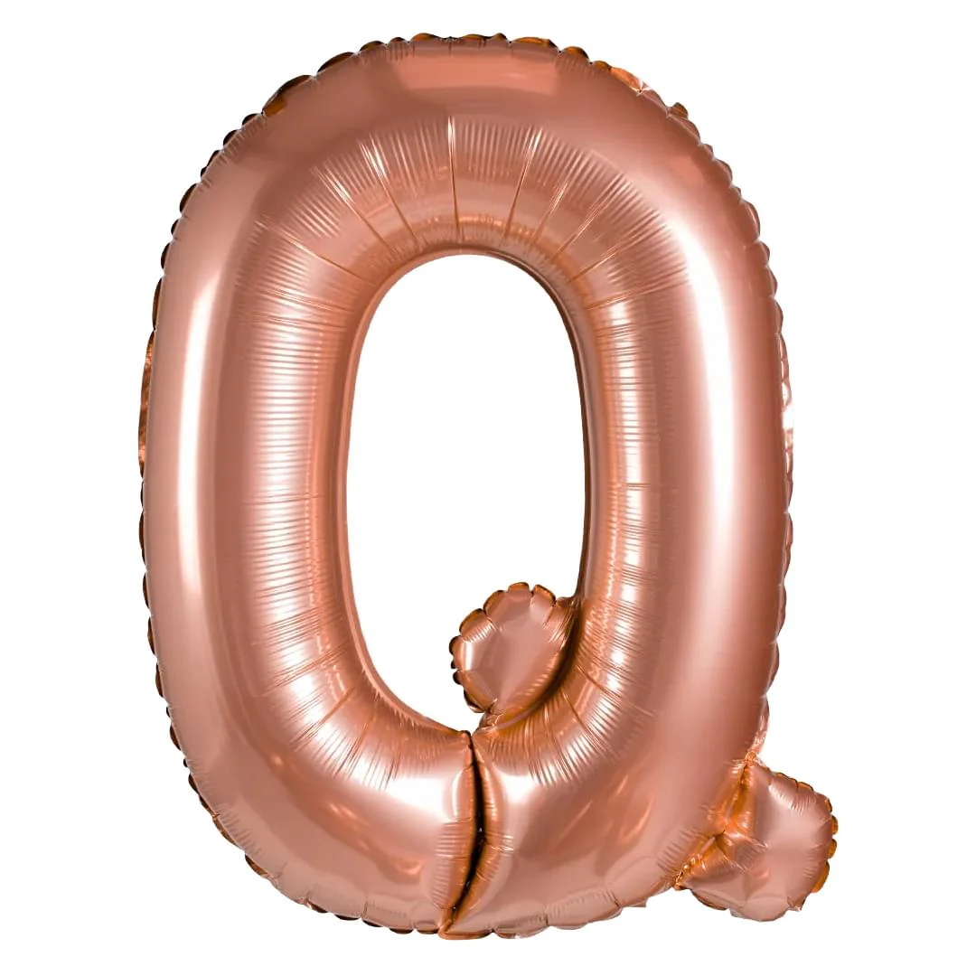 Grabo Rose Gold Q Letter 26"