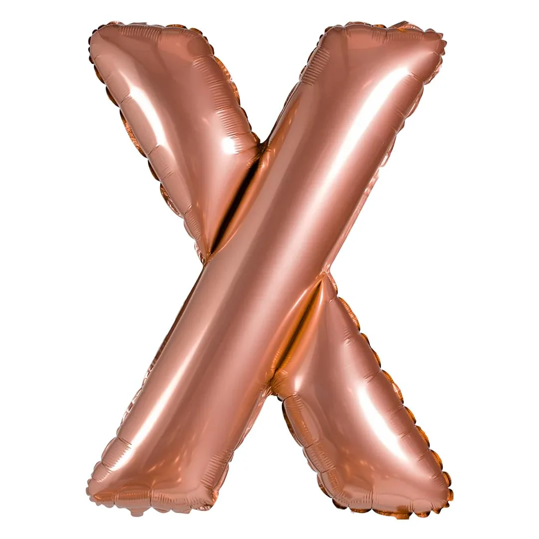 Grabo Rose Gold X Letter 26"
