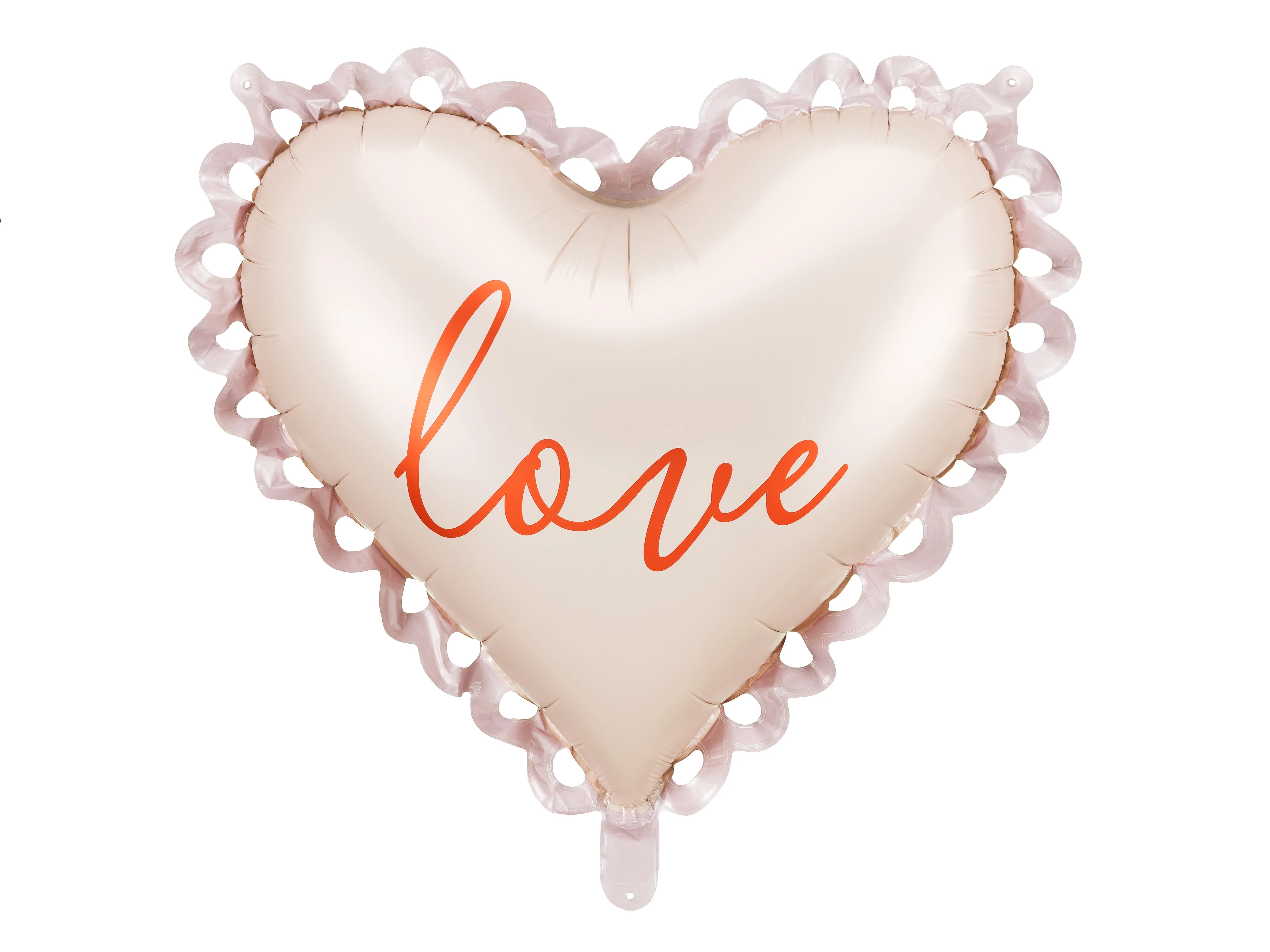 PartyDeco Ruffle Love Heart 26'' Foil Supershape Balloon (1)