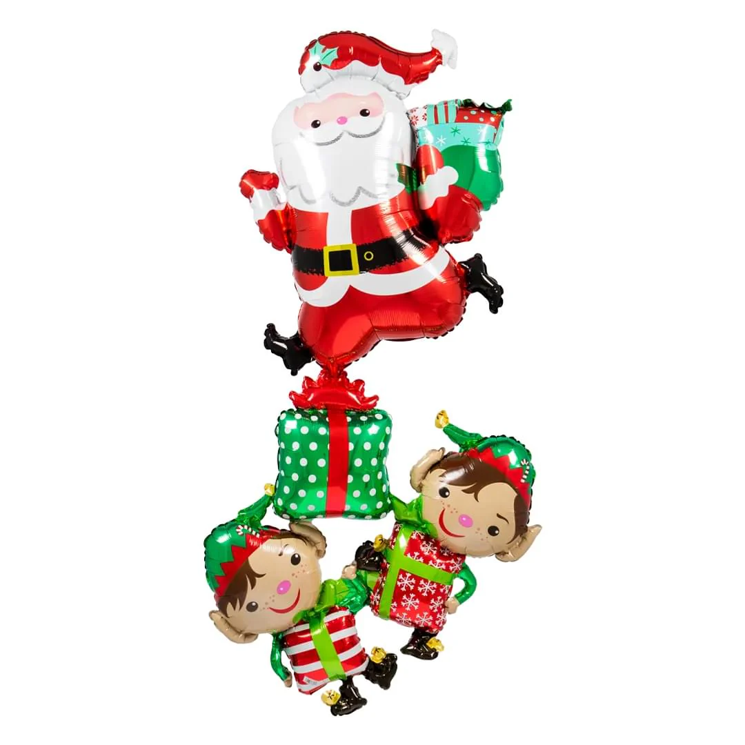 Betallic Santa & Elfs 63" Supershape Foil Balloon (1)